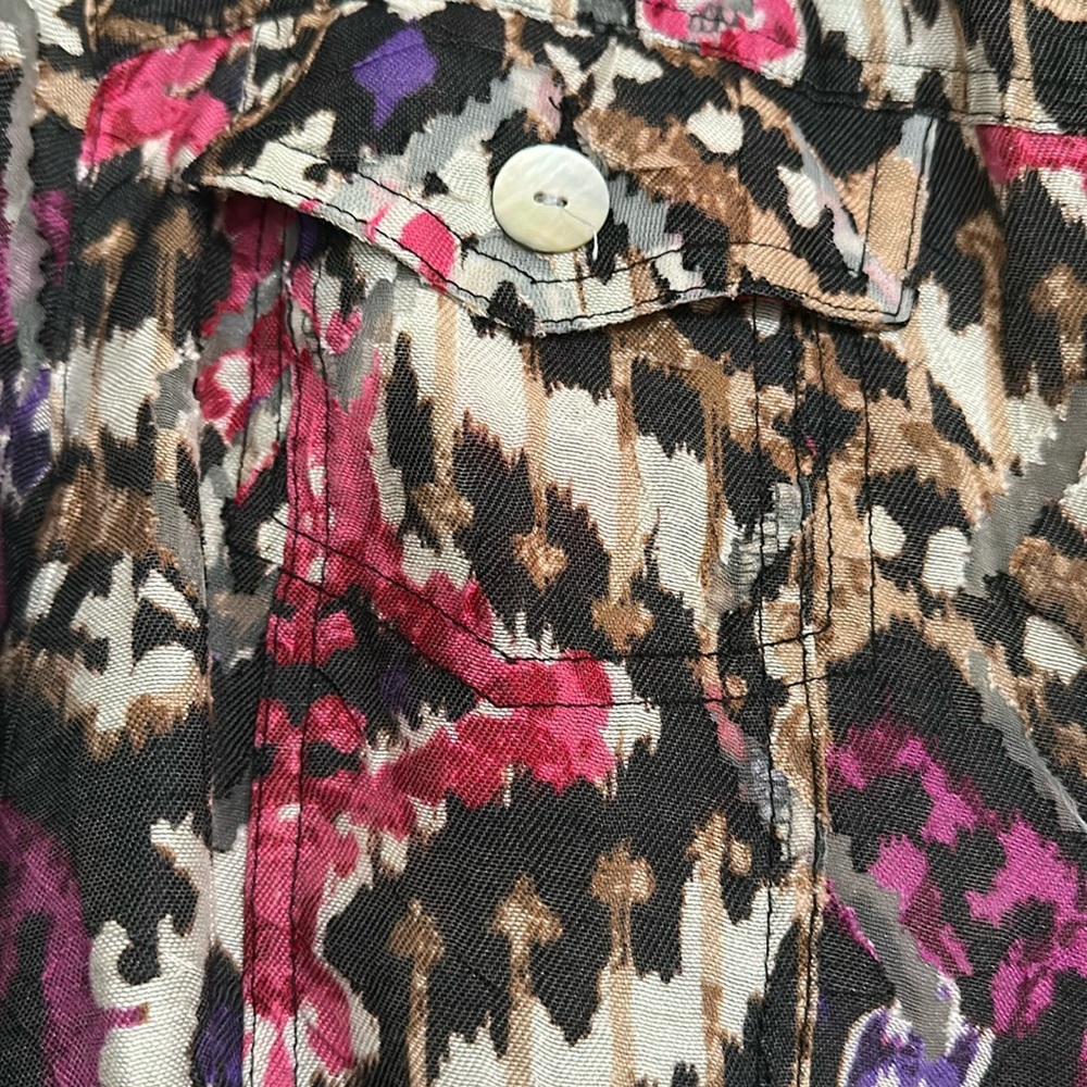 Ruby Rd. Black Button Down Shirt with Boxy Fit - Picture 4 of 7